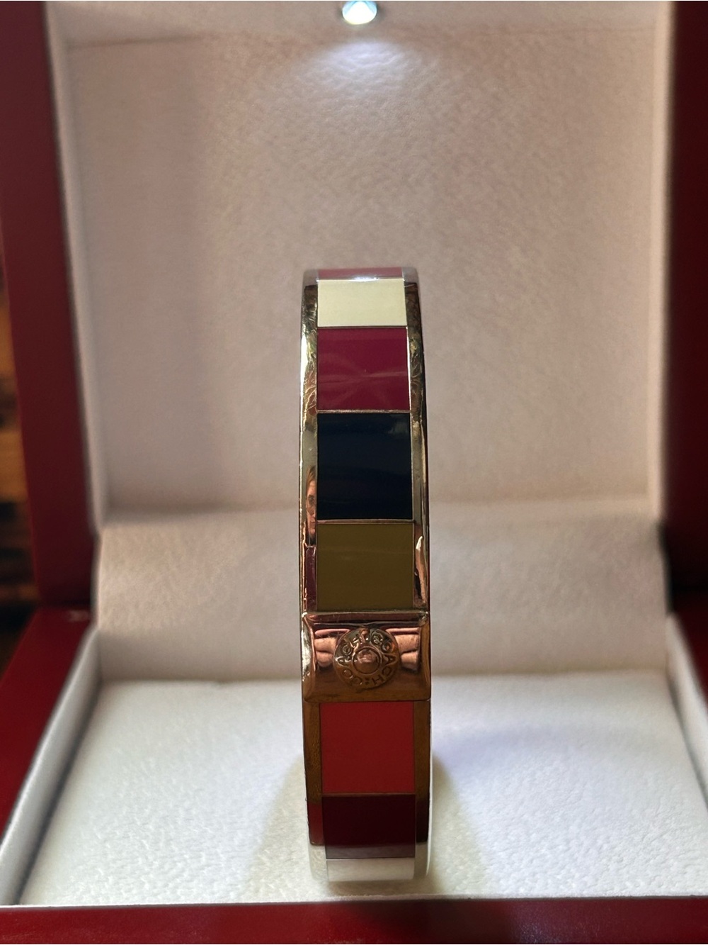 COACH 65th ANNIVERSARY Signature Striped Enamel Bangle Bracelet -EUC- - Picture 3 of 16